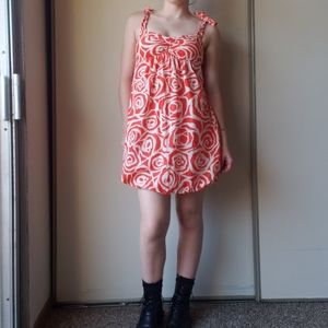 Orange and Cream Rose Dress